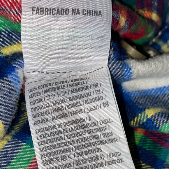 Abercrombie & Fitch Muscle Plaid Flannel Shirt | Size Large - Picture 11 of 11